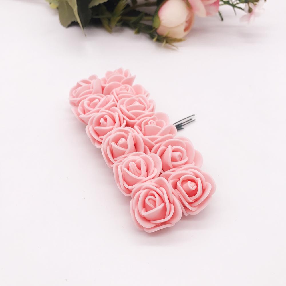 144 stück Günstige künstliche blumen Mini schaum Teddy bär von rosen Strauß Vase für Heimat Dekor hochzeit dekorative blume kranz: 15