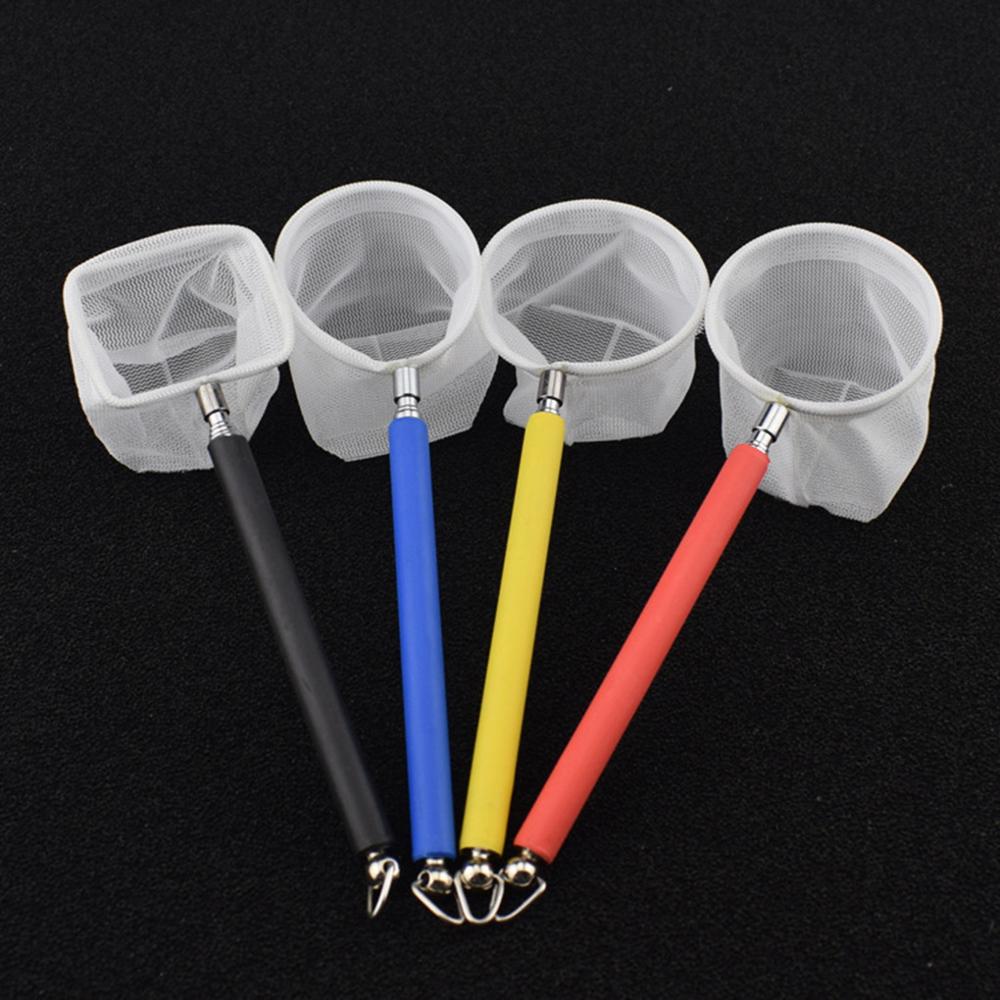 Telescopic Fishing Nets Adjustable Handle Folding Pole Fishes Shrimp Crab Catch Scoop Landing Fishing Net Gear For Fly Fishing: 1 PCS Square Random