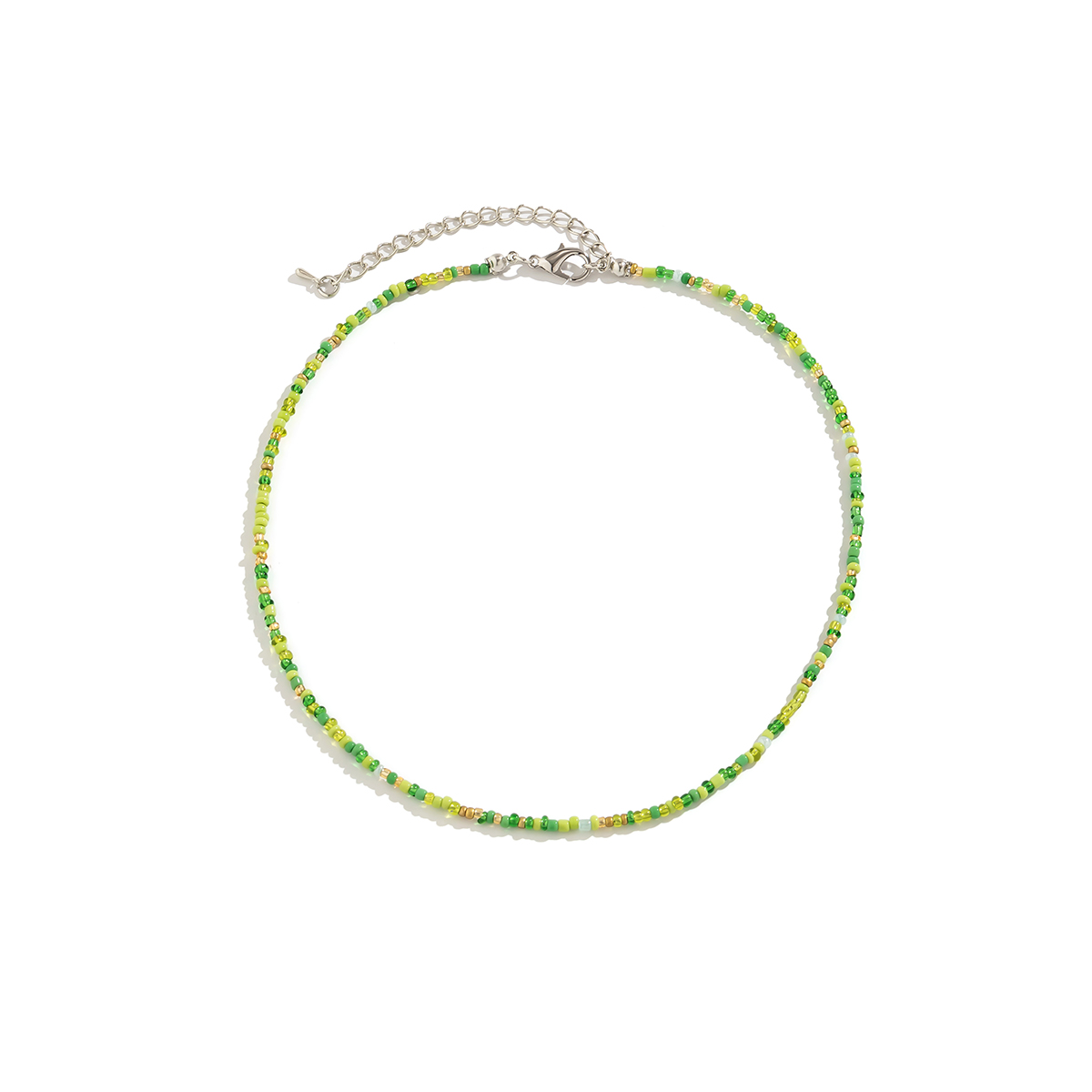 Salircon, collar bohemio de cuentas de semillas de colores mezclados, collar de clavícula, gargantilla con cuentas de arroz acrílico de tendencia, joyería de playa de verano para mujer