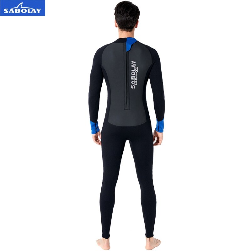 Sabolay mænd kvinders våddragt skind i ét stykke langærmet 2mm neopren varm anti uv dykkerdragt til elskere snorkling surf tøj