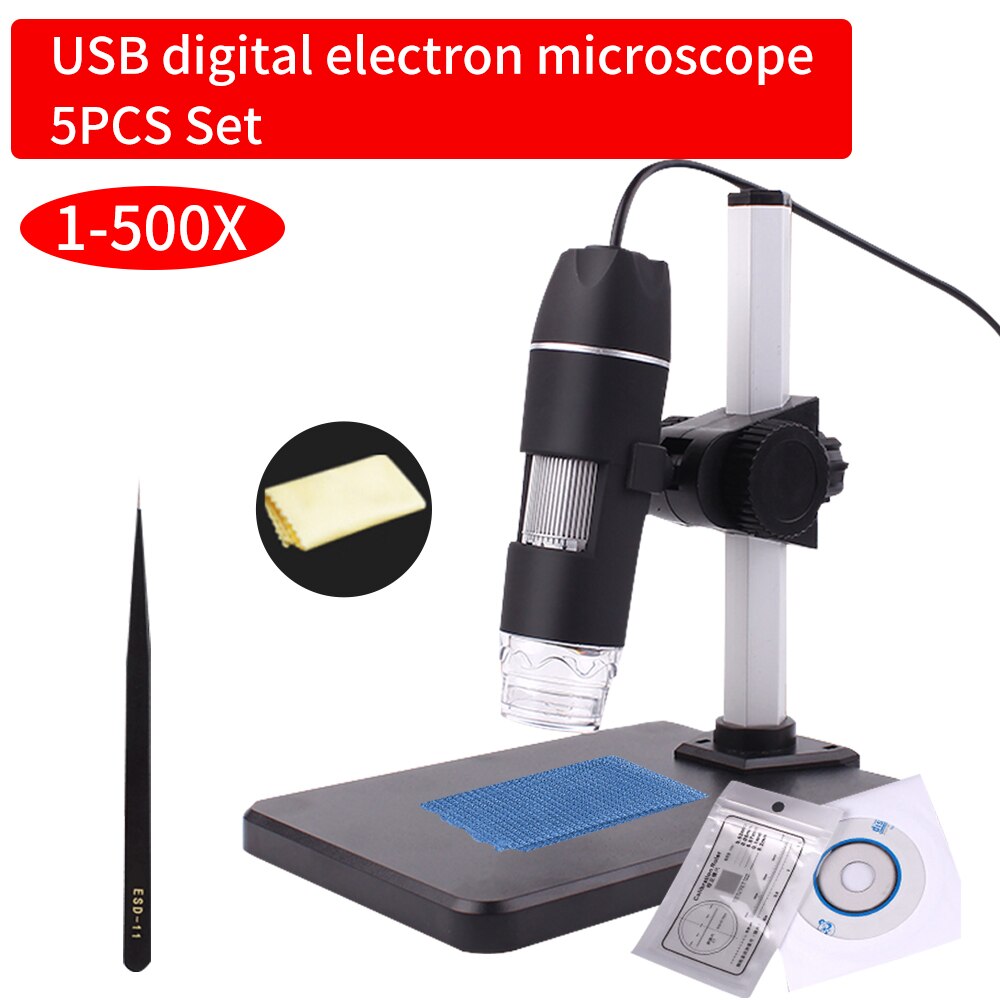 LUXIANXI Microscope électronique numérique 500X pour soudage réparation téléphones portables outil à main LED éclairé Zoom loupe: Default Title