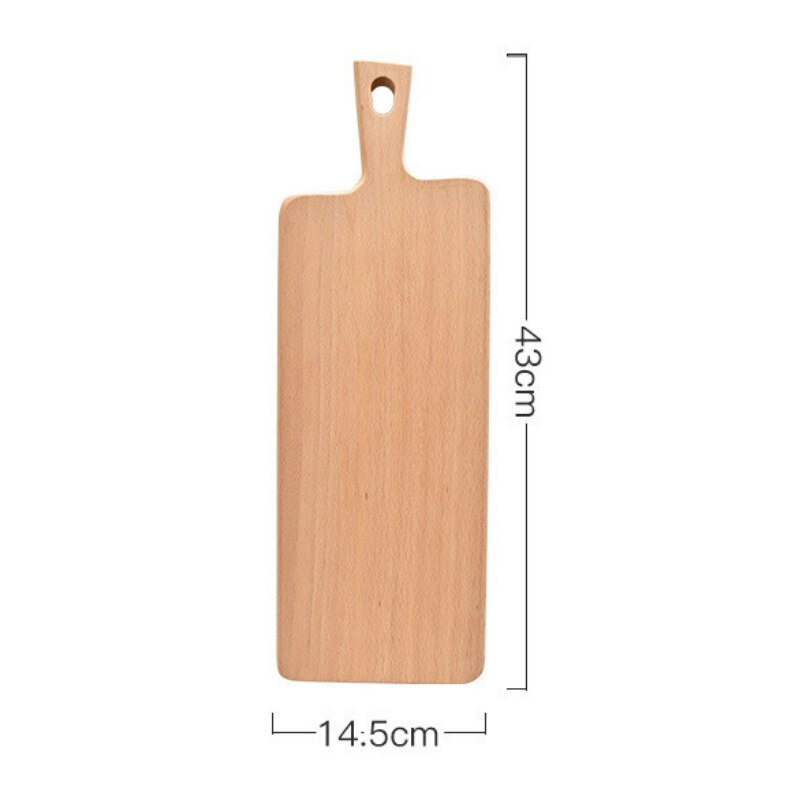 Natural 7 Size Models Wooden Food Tray Plate Sushi Pizza Plates Baking When High Pizza Plate Restaurant Home Tools Serving Plate: 43cm-14.5cm-1.5cm