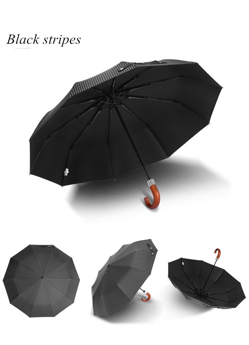 Loedauknow mærke mænd paraply 10k vindtæt håndtag store herre paraplyer regn klassisk business paraguas: -en