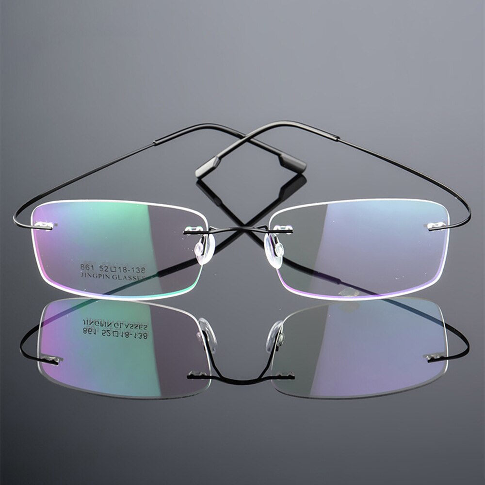 1PC Flexible Ultralight Reading Glasses Rimless Memory Titanium Eyeglasses Vision Care Presbyopic Eyewear Strength +1.0~+4.0