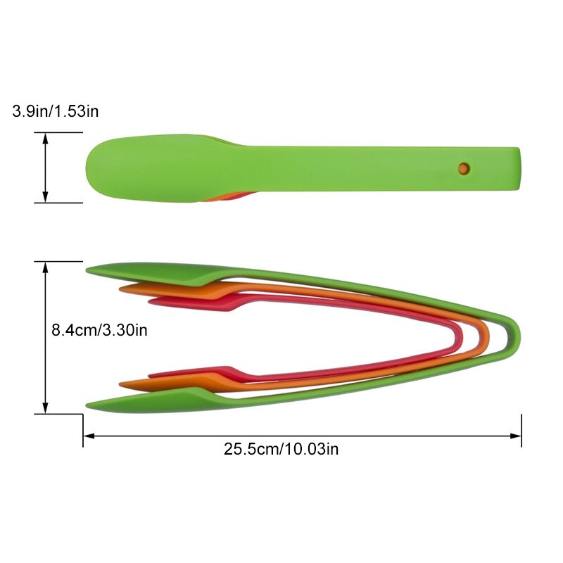 3PCS Küche Lebensmittel Zange Kunststoff Verdickt Servierzange Brot Zangen für Home Kochen Clip GRILL Salat Werkzeuge Backformen