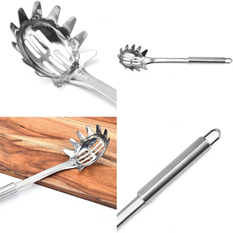 Pasta Scoops Noodle Spoon Scoop colander Spaghetti Ladle Slot Stainless Steel Colander Kitchen Gadget