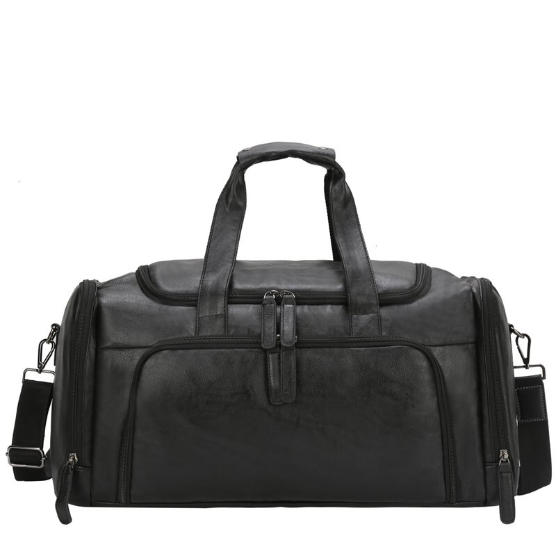 Yilian vintage reisetasche aus robustem leder für #39 – lässig, geräumig, tragbar, wasserdicht, strapazierfähig, business-stil: Schwarz