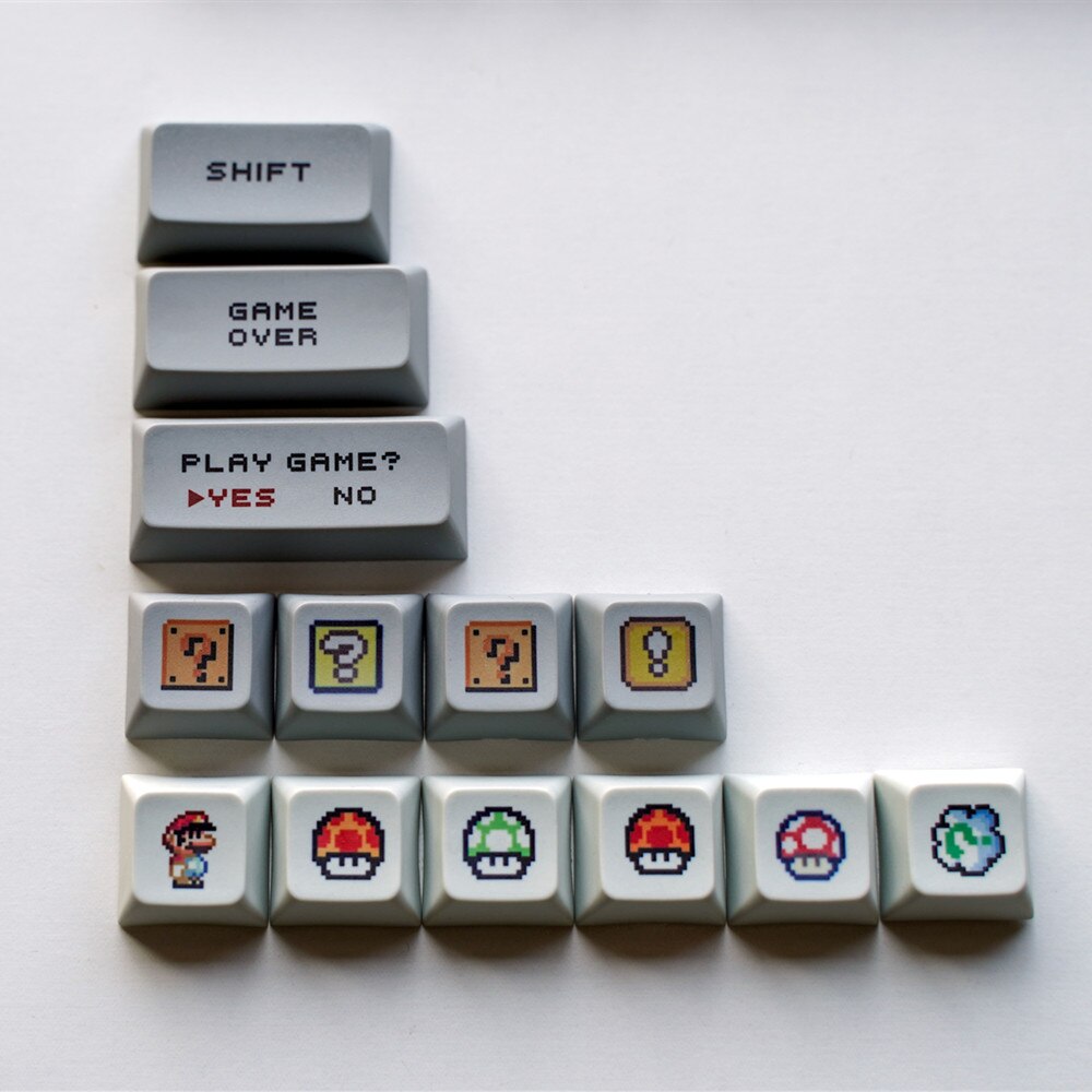 XDA keycaps Red White Machine PBT Sublimation Key-cap Daptation GH60 GK61 GK64 96 Mechanical Keyboard 104 key Caps