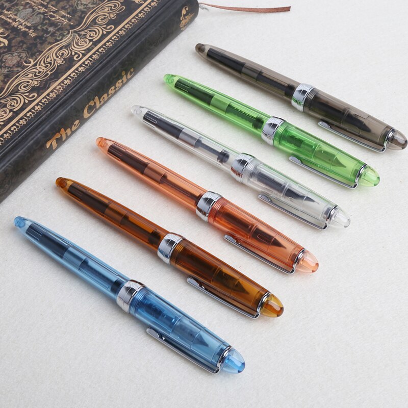 JINHAO 992 stylo plume Transparent 0.5mm fournitures de papeterie outils d'écriture directe