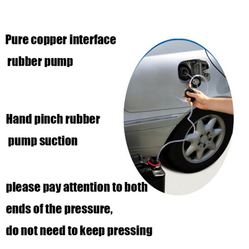 Car Fuel Gas Pump Primer Petrol Diesel Liquid Hand Pump Water Oil Transfer Pump PVC Syphon Pipe Car Accessories