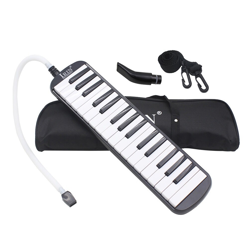 32 klavernøgler melodica musikinstrument til musikelskere begyndere med bærepose: Sort