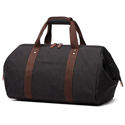 Mannen Reistassen Handbagage Vrouwen Plunjezakken Reizen Tote Grote Weekend Bag Overnight Unisex Waterdichte Tote Hand Duurzaam: Black