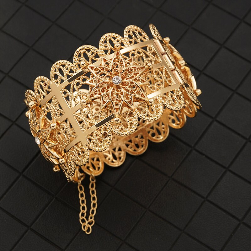 van Marokkaanse Stijl Armband Sieraden Bruiloft Metalen Strass Armband: Default Title