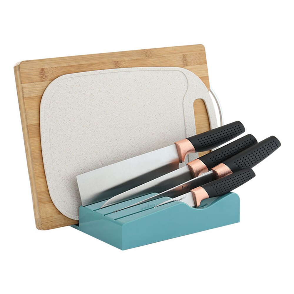 Knife Block Holder Plastic Cutlery Drawer Organizer Tray Knives Utensil Rack Universal Knife Stand Organizer Kitchen Storage
