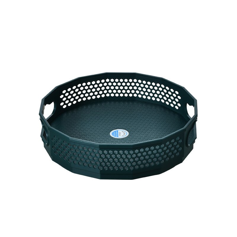 Estante de almacenamiento giratorio de 360 ° para condimentos de cocina, caja de almacenamiento de grandes almacenes, armario de cocina, suministros de baño: Green  S