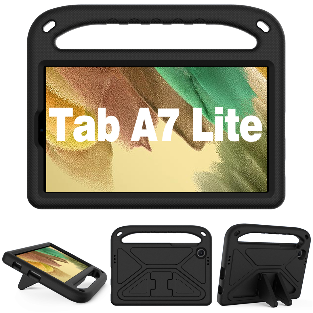 Voor Samsung Galaxy Tab A7 Lite Case Eva Tablet Stand Cover Case Voor Galaxy Tab A7 Lite SM-T220 SM-T225 8.7 inch Kids Case: black