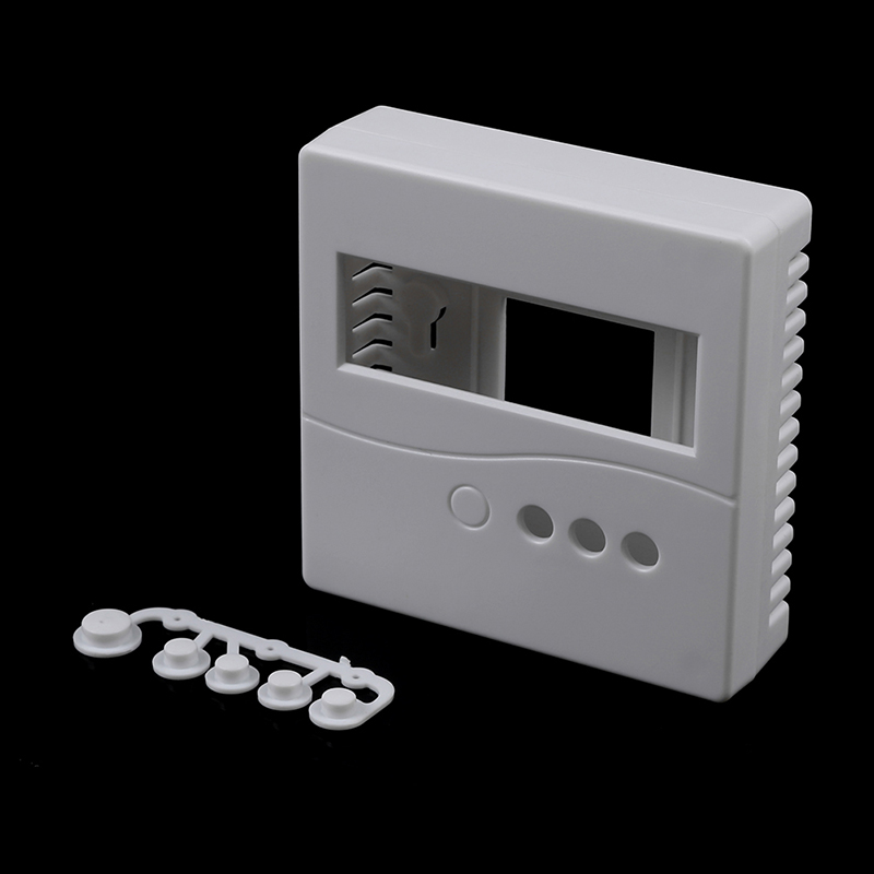 1 pièces blanc 8.6x8.6x2.6 cm boîtier pour bricolage LCD1602 mètre testeur avec bouton 86 boîtier de projet en plastique