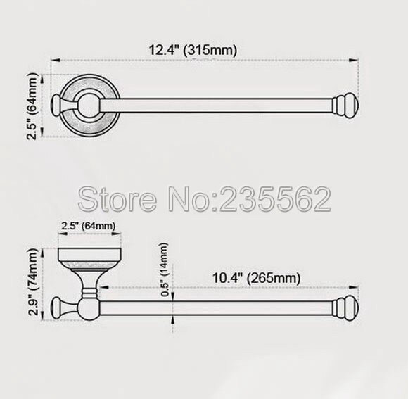 Wall-Mounted Antique Brass Towel Ring Bathroom Towel Holder Towel Rack Bathroom Accessories Lba479