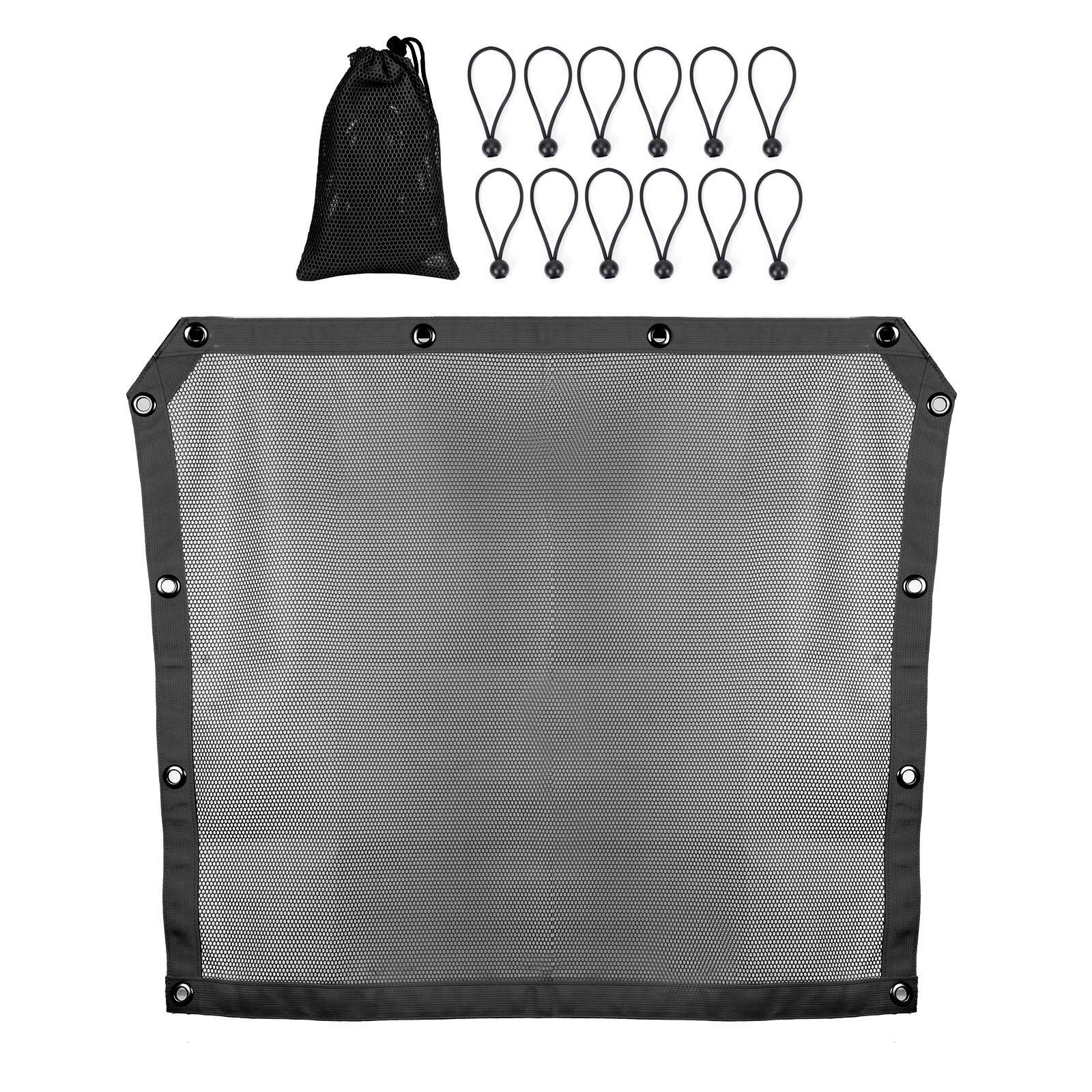 Pare-soleil supérieur en maille pour UTV XP, filet de fenêtre en maille, couverture supérieure d'ombre de toit, maille en PVC, protection UV pour Yicin is RZR Pro XP/4, , , 2022, 2023: Black