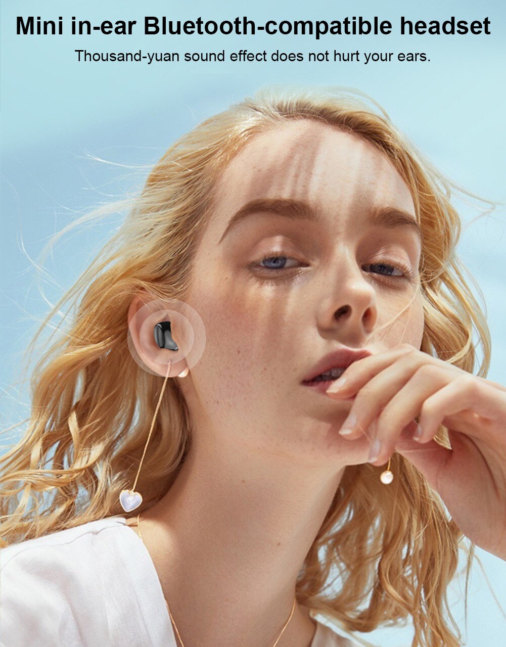 Einseitiger Kopfhörer x6 Mini-Bluetooth-Sport-unsichtbares Headset-Auto-Ein-Ohr-In-Ear-5,0 kleines Headset