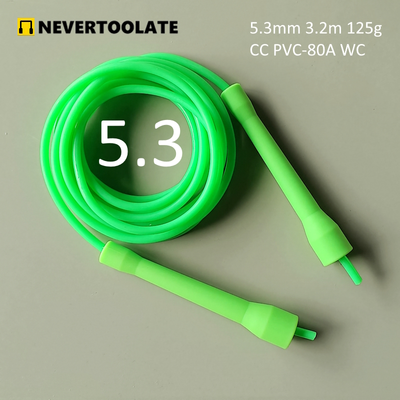 3,5 Meter Gesamtseillänge (z zwischen 3,2 m) 5,3 mm PVC-Seil CC-GRIFF Springseil Geschwindigkeit Seil Fitness: Orange