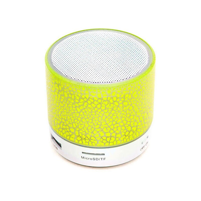 A9 Bluetooth Speaker Mini Draadloze Luidspreker Crack Led Tf Usb Subwoofer Bluetooth Speakers Mp3 Stereo Audio Muziekspeler: yellow