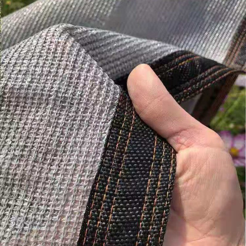 Red de sombra para jardín, invernadero, planta suculenta, piscina al aire libre, HDPE, Anti-UV, gris plateado,
