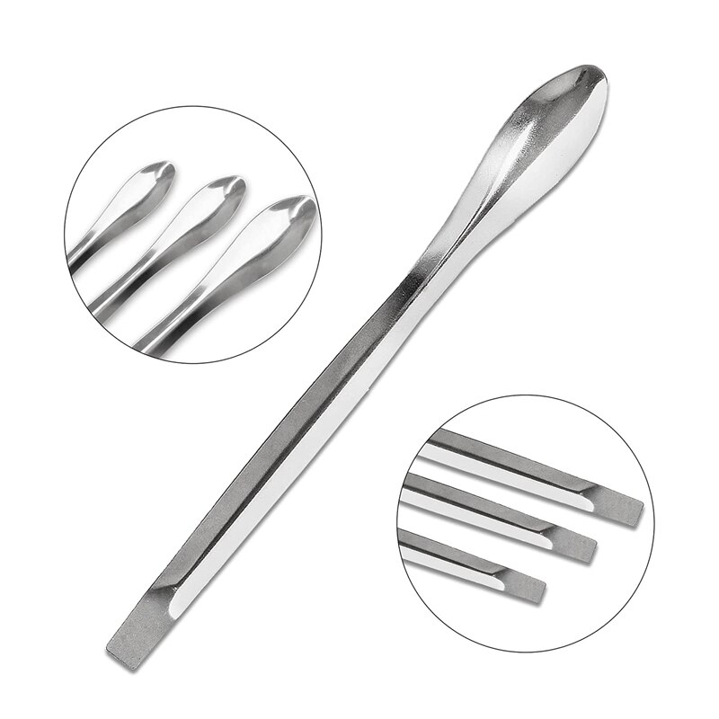 Espátula de laboratorio de acero inoxidable, cuchara de laboratorio de 15 piezas, cuchara pequeña de laboratorio Micro-Scoop para mezcla de muestreo de reactivos