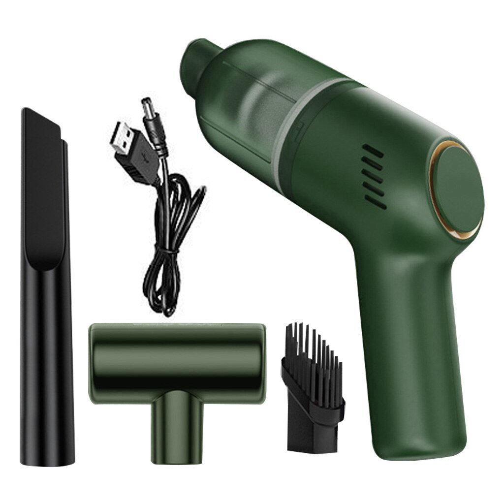 USB Aufladbare kabellos 8000Pa 120W Handheld kabellos Auto Staubsauger für SUV Lkw Hause Büro Haustier Haus Computer klavier: Grün