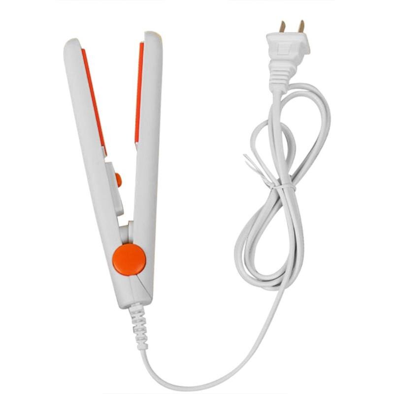 Mini Ceramic Electric Hair Straightener Curling Iron Straightening Corrugated Irons Home DIY Hair Styling Tools Flat Tools: white / EU