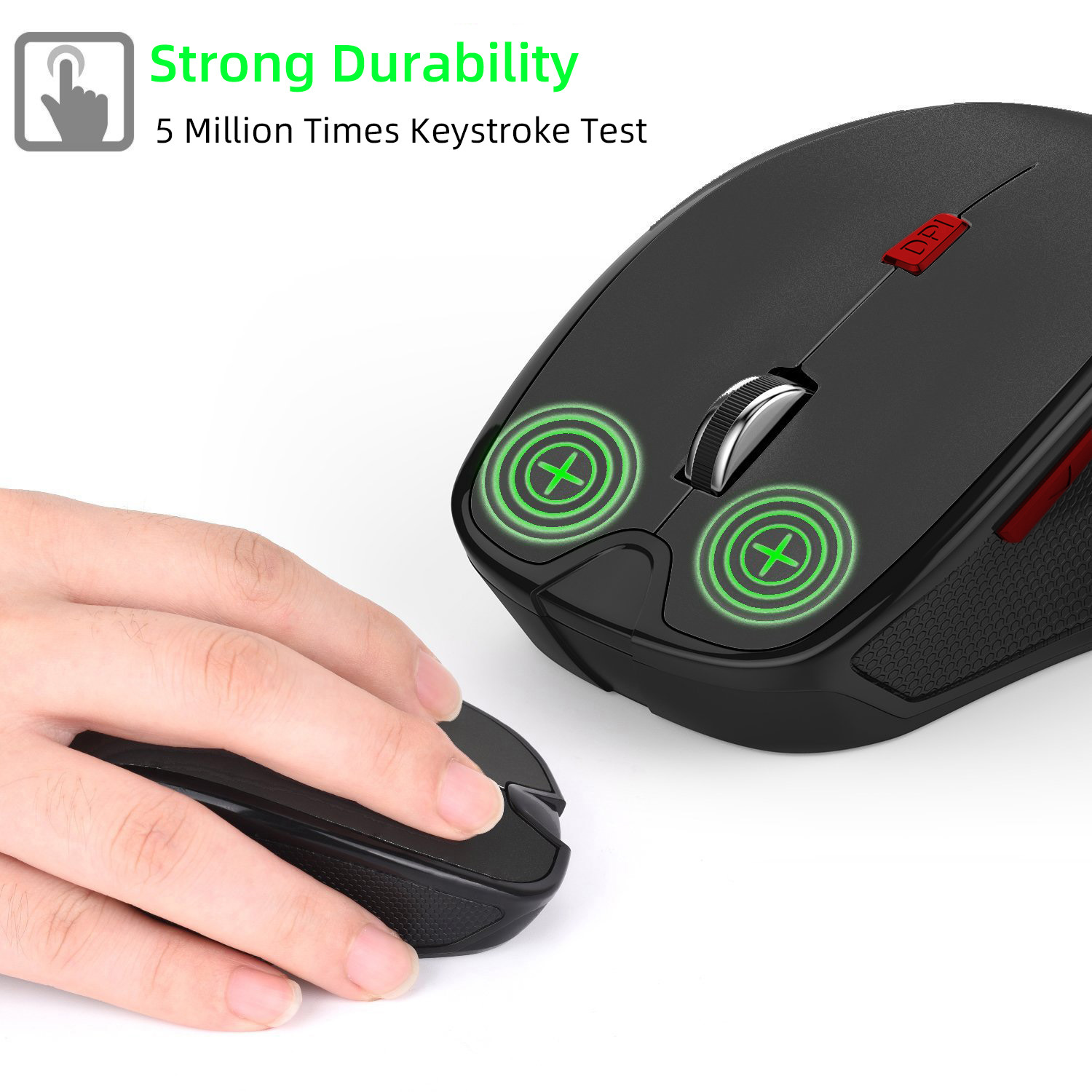 Wireless Bluetooth Mouse 2.4G USB Receiver Mouse 2400dpi Suit ForWindows 98/Me/2000/XP/Vista/Win 7/Win 8/10/Vista Mac OS
