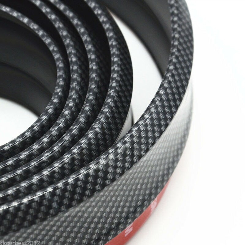 2.5m bil kolfiber främre stötfångare spoiler läpp splitter valance hakskydd