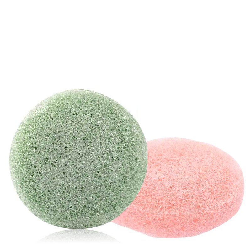 Natuur Ronde Vorm Konjac Spons Gezicht Spons Cosmetische Puff Herbruikbare Konjac Puff Facial Cleaner Huid Schoon