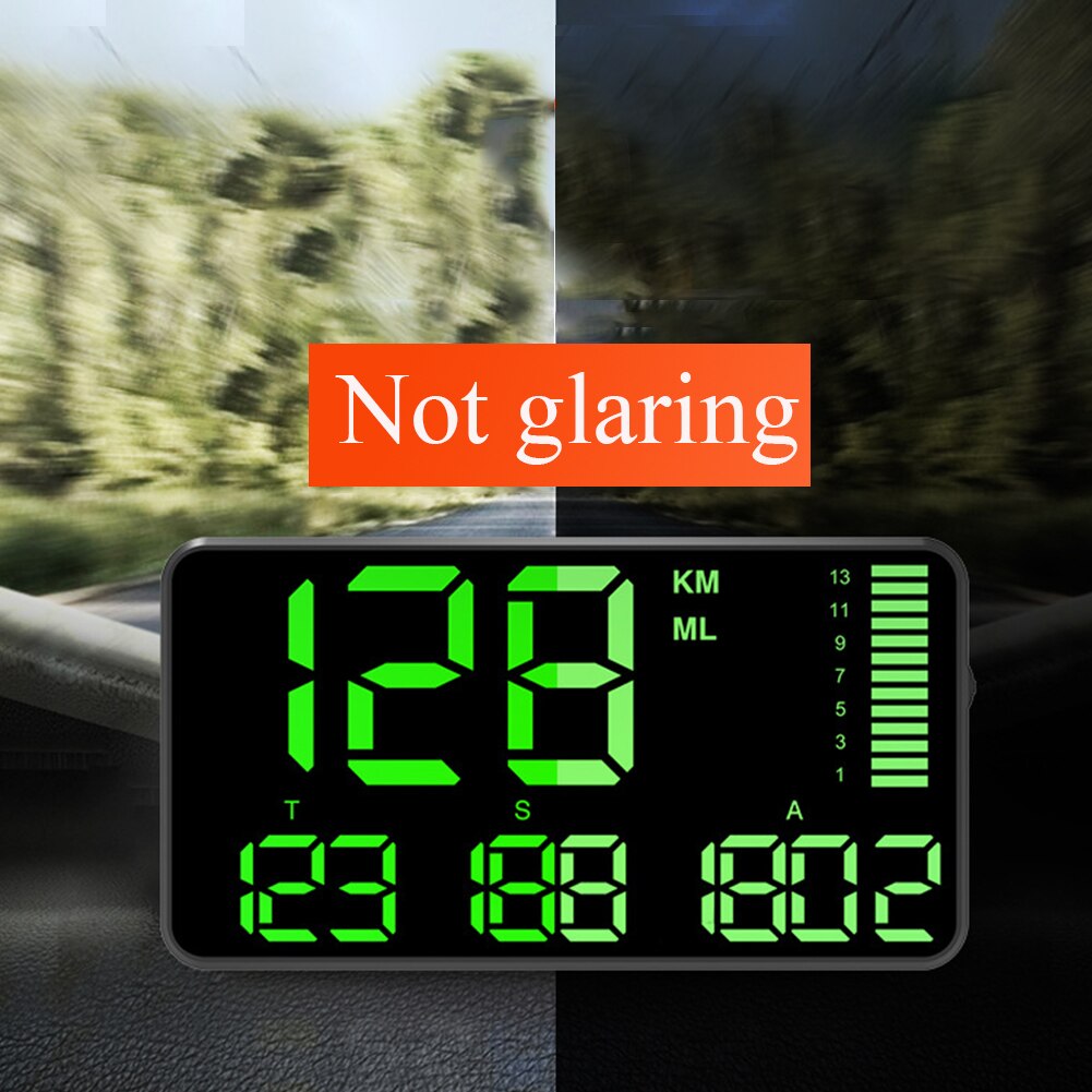 Universal Mileage Digital Large Screen Car Clock Trucks Odometer Head Up Display Overspeed Alarm Altitude GPS Speedometer