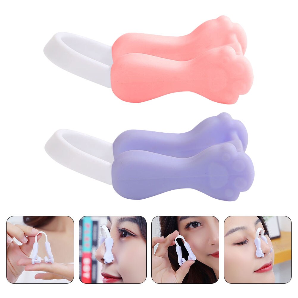 2pcs Nose Shaper Clips Nose Lifting Clips Silicone Nose Bridge Lifter: Default Title