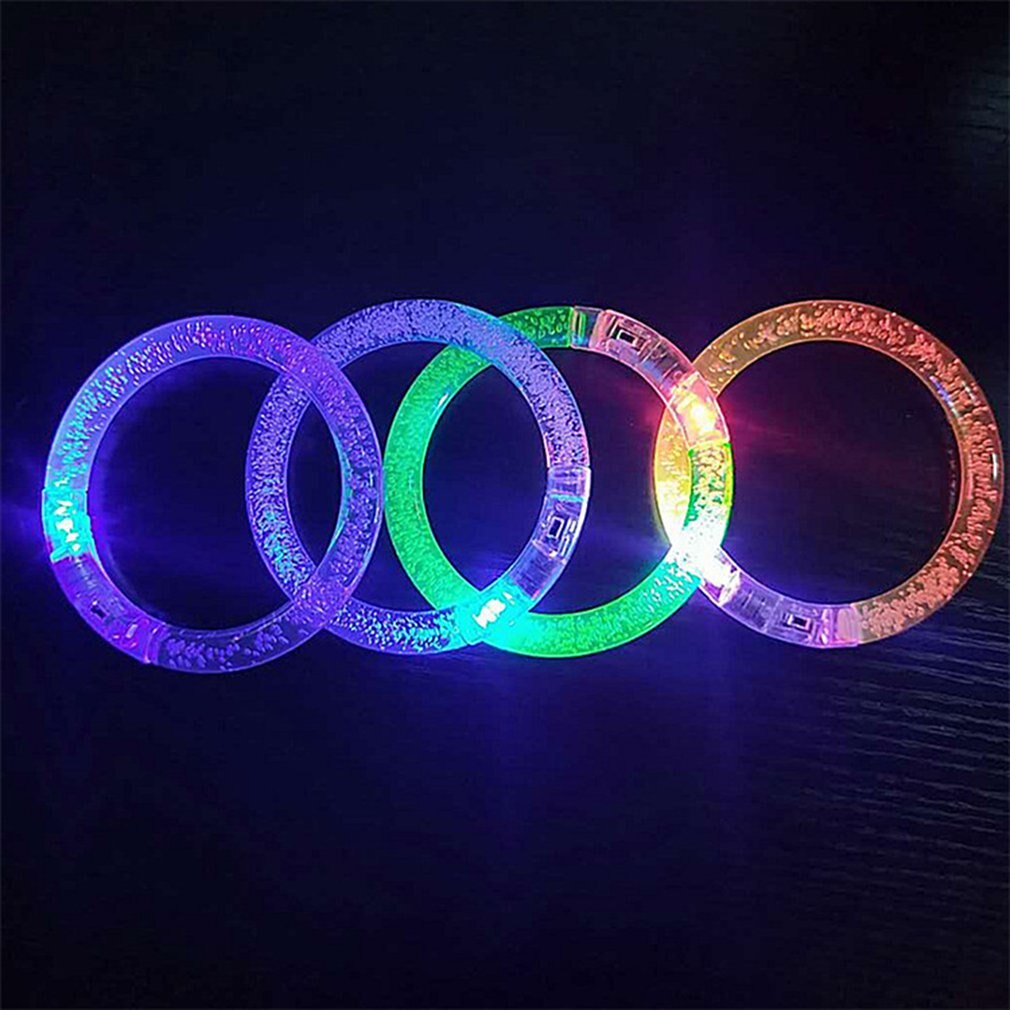 1pcs LED Flash Braccialetto Colorato Luce Up Bubble Bracciali Bomboniere E Ricordini Light-Up Acrilico Braccialetto LED LAMPEGGIANTE Wristband