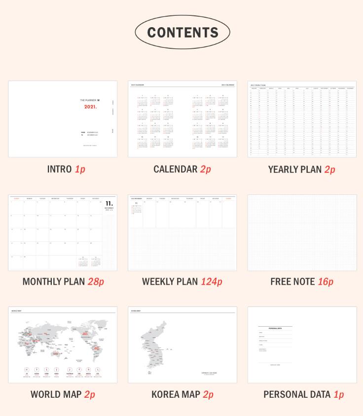 le planificateur Cool bref bureau mensuel hebdomadaire Agenda 176P 148*203*15mm planificateur cahier Journal