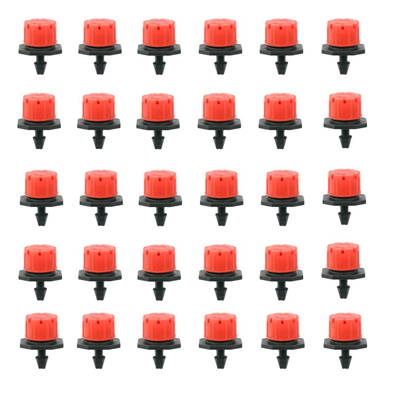 10-50pcs Adjustable Micro Drip Irrigation System Watering Sprinklers Red Head Micro Flow Drip Anti-clogging Emitter Dripper: 30PCS