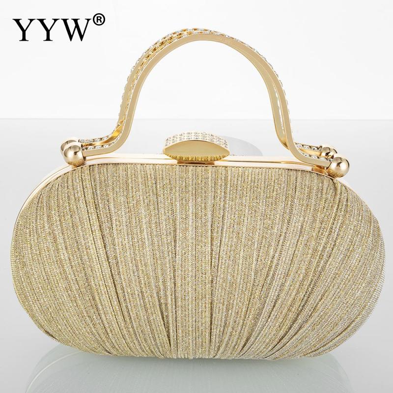 2024 Diamond Top Handle Women Evening Handbag Clutch Bags Glitter Sequins Rhinestone Female Daily Purse for Wedding Prom: Dark Grey