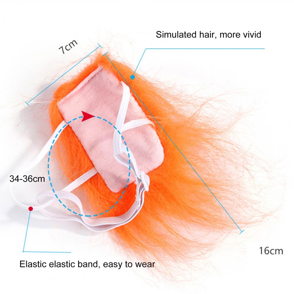 Peluquín de pelo Artificial para de gato, tocado de pelo desordenado para perro, peluches creativos para peluca, accesorios para vestido de Labrador, suministros divertidos para Halloween