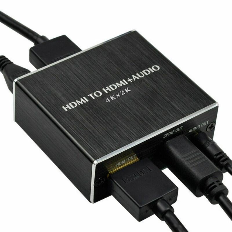 HDMI Audio Extractor Stereo Extractor Converter HDMI To HDMI Optical TOSLINK SPDIF + 3.5mm HDMI Optical Audio Splitter Adapter: Default Title