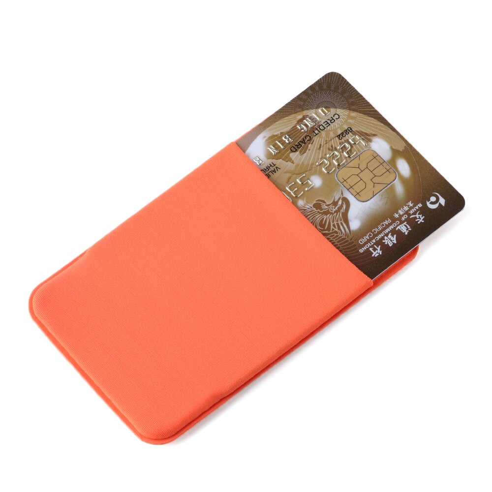 1Pc Elastic Cell Phone Card Holder Mobile Phone Wallet Case Credit ID Card Holder Adhesive Sticker Pocket Unisex