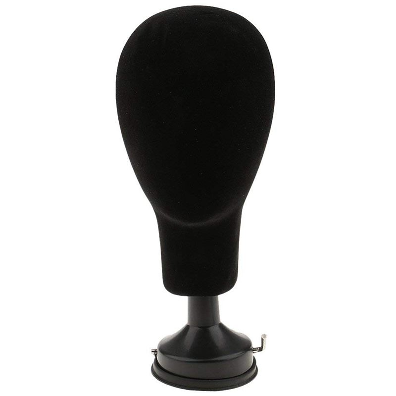 Polystyrol Schaum Mannequin Gesicht Modell Kopf Perücke Halfter Brillen Brillen Mit Basis Halterung-Schwarz, 35cm: Ursprünglich Titel