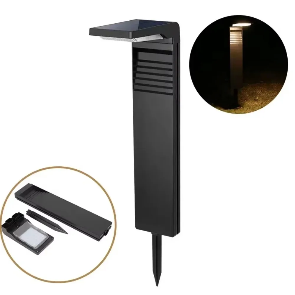 Solar-Rasenlampen für den Außenbereich, Gartenlampen, langlebige Kunststoff-Wegeleuchten, ideal für Außenbeleuchtung auf der Auffahrt, Rasen, Terrasse, Gehweg: Blau