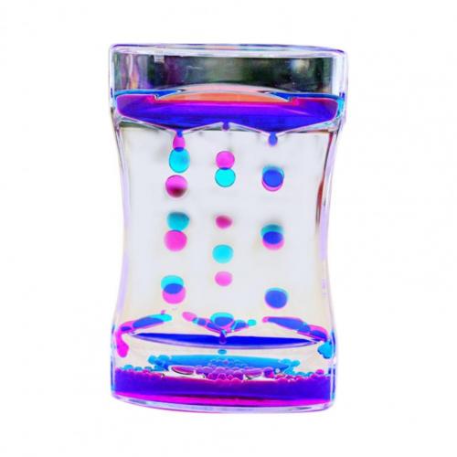 Anti stress Fidget Toy Two-color Oil Ladder Liquid Water Sensory Calming Motion Timer Antistress Relieve Anxiety Toy: Pink Blue