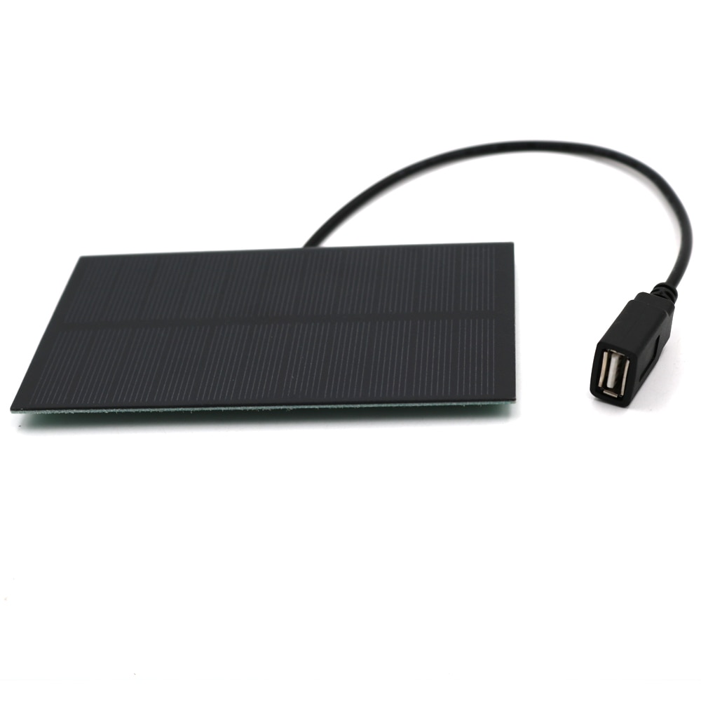 5V 300mA Output USB Solar Battery Charger USB Female port 5.5V 1.65W Charge Regulators Solar Panel 3.7V 18650