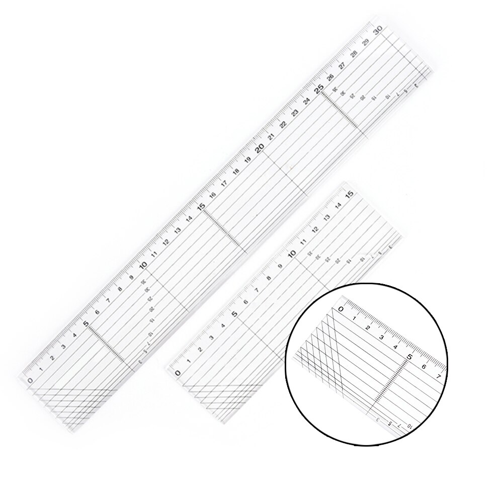 Transparent Quilting Sewing Patchwork Foot Aligned Ruler Grid Cutting Edge Tailor Craft Handmade Ruler Measuring Tool 5*15/30cm