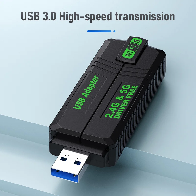 4 Antennen WiFi USB Adapter Dual Band 2,4G + 5Ghz 1300Mbps Wi-Fi Dongle USB 3,0 High-Speed Wireless Karte Empfänger Für PC/Laptop Win