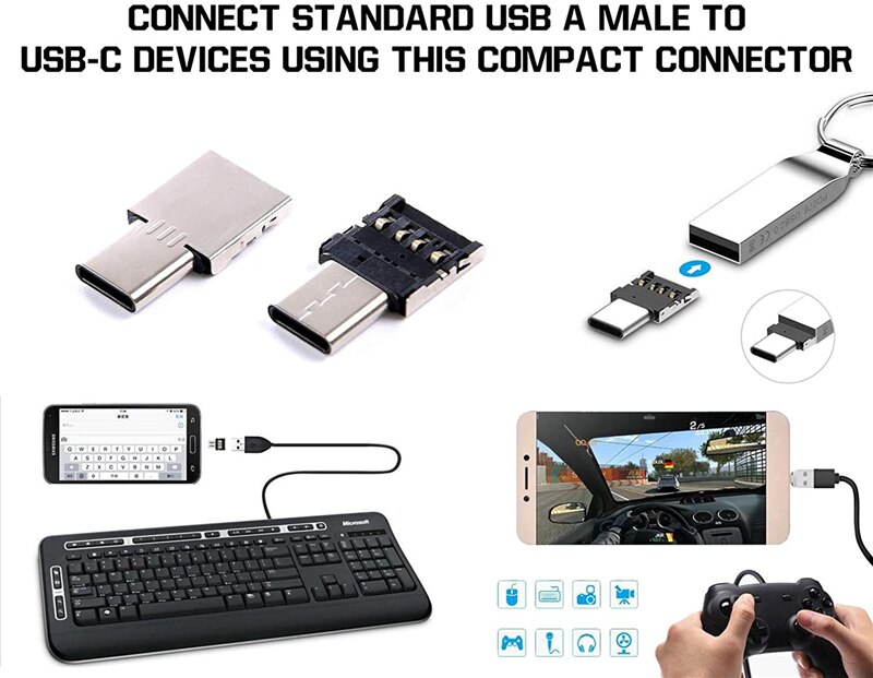 5個超ミニusb otgタイプcアダプタhuawei社の名誉20 ipad macbook proのフラッシュディスクタブレット電話タイプcにusb otg conector