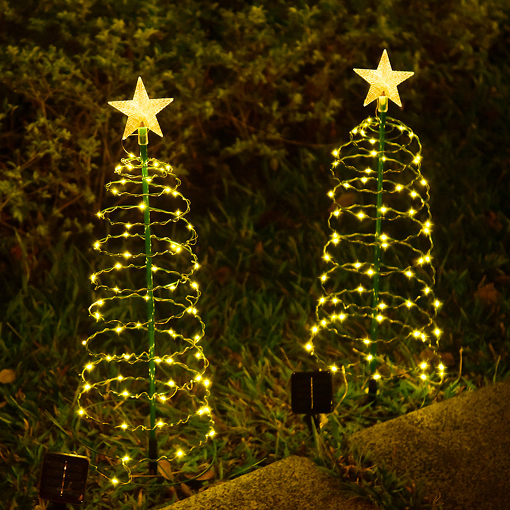 Solar--Weihnachtsbaum-Lichterkette für Höhle Außenbereich, Garten, LED-Lichterkette, IP65, Sternlicht, dekorative Lichter für sterben Weihnachtsdekoration